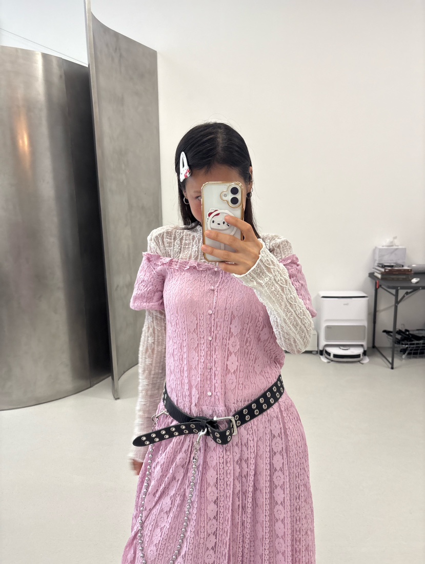 PLATFORM-L東大門㊣實拍女裝新款職業推薦真品連衣裙蕾絲長款PLATFORM連衣裙