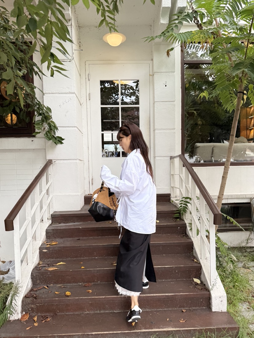 SOLAR韓國代購㊣女裝新款職業人氣熱賣真品25秋冬長裙荷葉邊SOLAR長裙