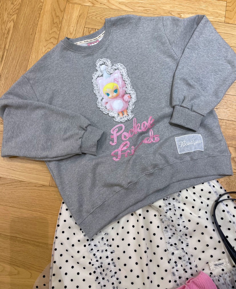 BOUTIQUE-L東大門㊣代購女裝新款25秋冬熱賣真品時尚職業衛衣BOUTIQUE-L衛衣
