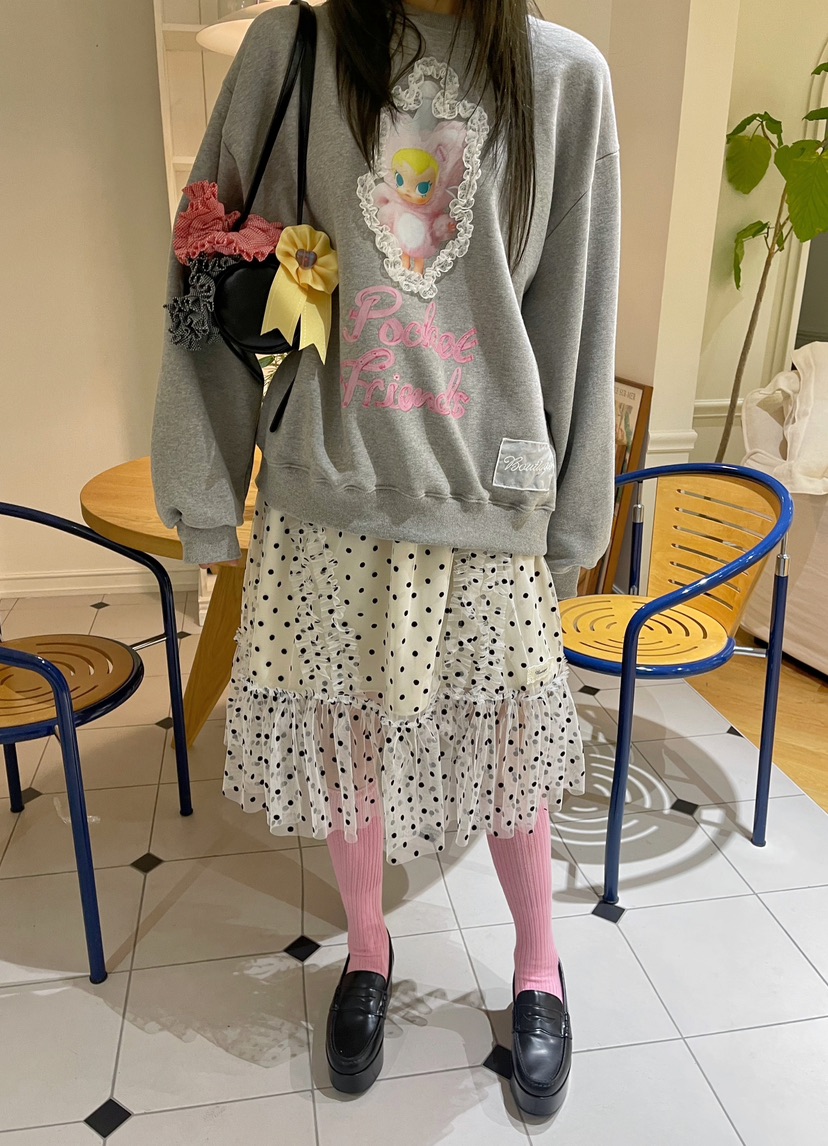 BOUTIQUE-L東大門㊣代購女裝新款25秋冬熱賣真品時尚職業衛衣BOUTIQUE-L衛衣