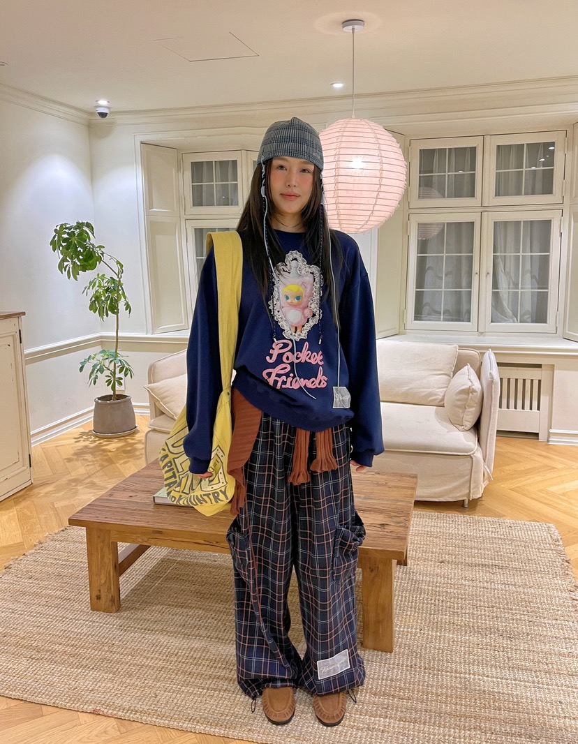 BOUTIQUE-L東大門㊣代購女裝新款25秋冬熱賣真品時尚職業衛衣BOUTIQUE-L衛衣