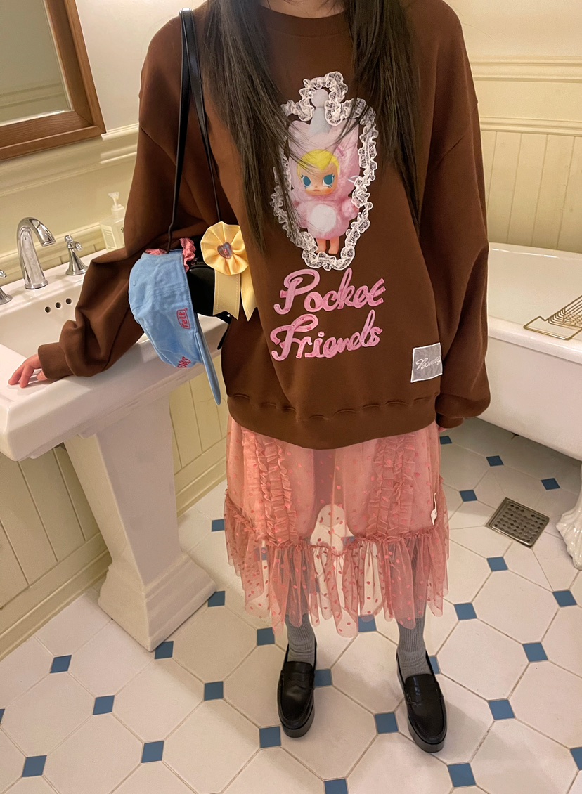 BOUTIQUE-L東大門㊣代購女裝新款25秋冬熱賣真品時尚職業衛衣BOUTIQUE-L衛衣圖色2