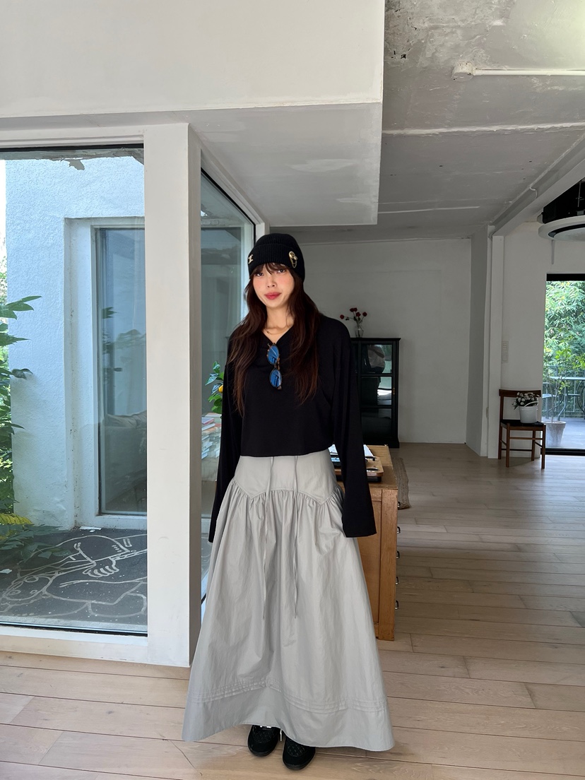 SOLAR東大門㊣代購女士新品職業人氣25秋冬推薦休閑熱賣長裙SOLAR長裙
