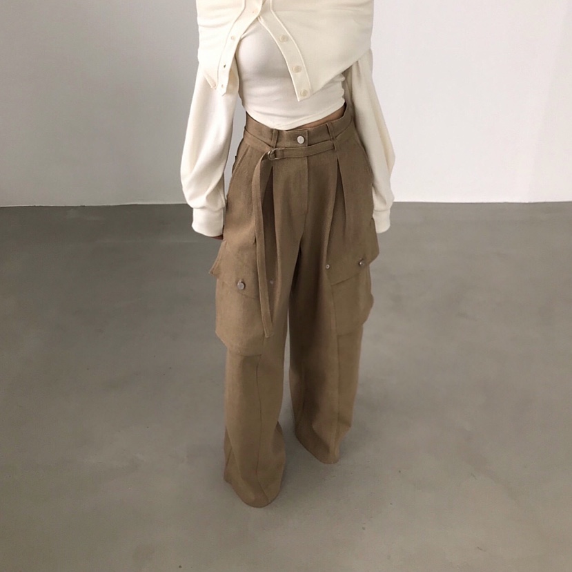 2TWO MOON東大門㊣實拍女裝新品時尚真品休閑褲含腰帶口袋2TWO MOON休閑褲
