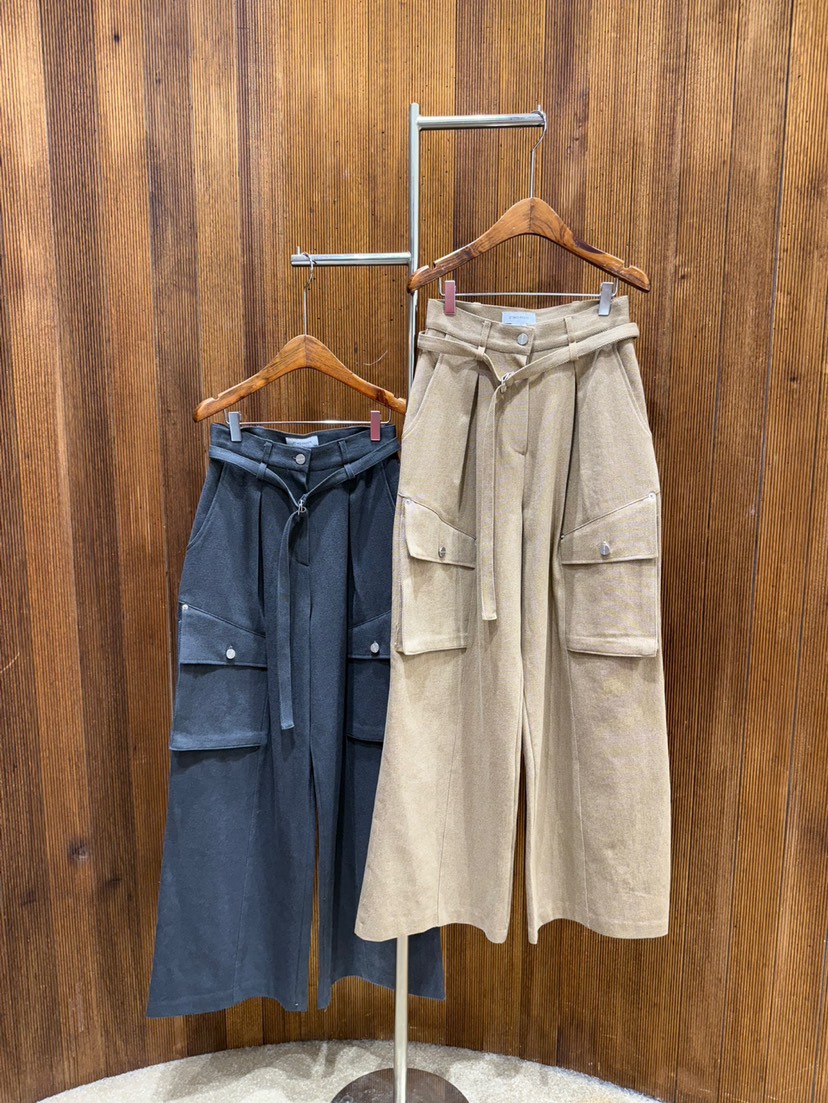 2TWO MOON東大門㊣實拍女裝新品時尚真品休閑褲含腰帶口袋2TWO MOON休閑褲