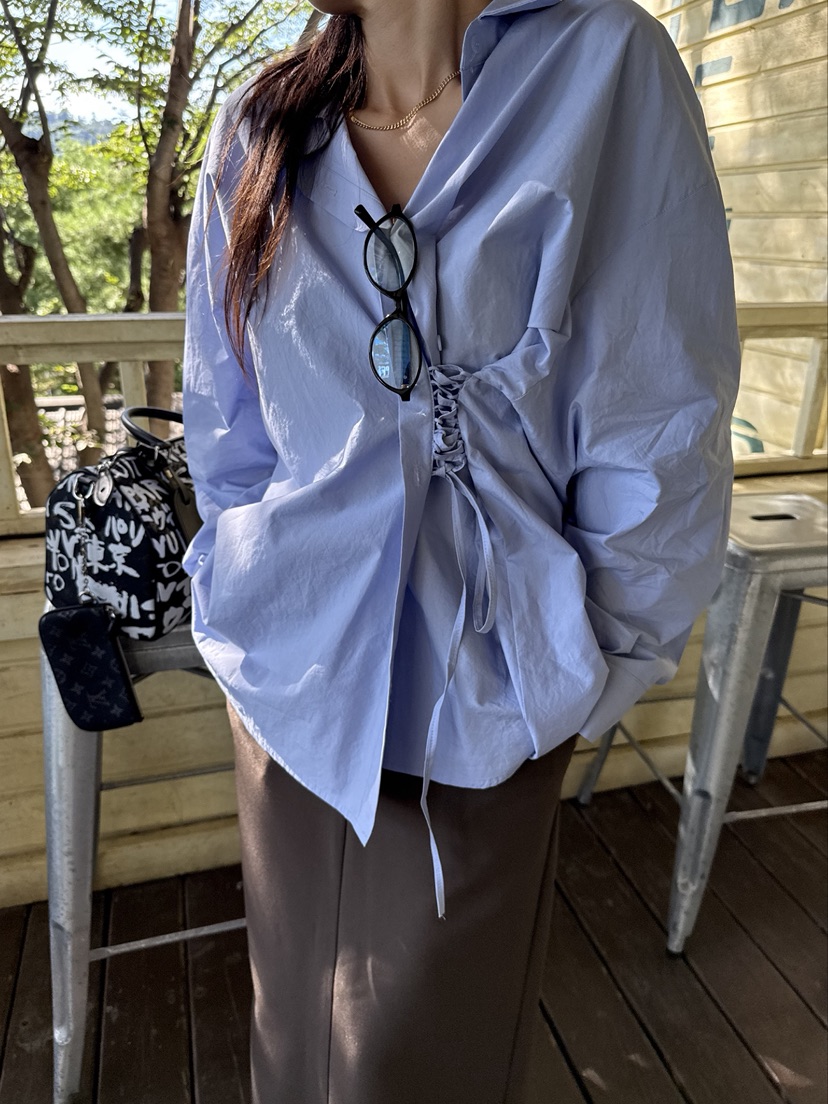 SOLAR韓國代購㊣女士新品職業時尚真品熱賣人氣推薦襯衫蕾絲衫SOLAR襯衫/蕾絲衫