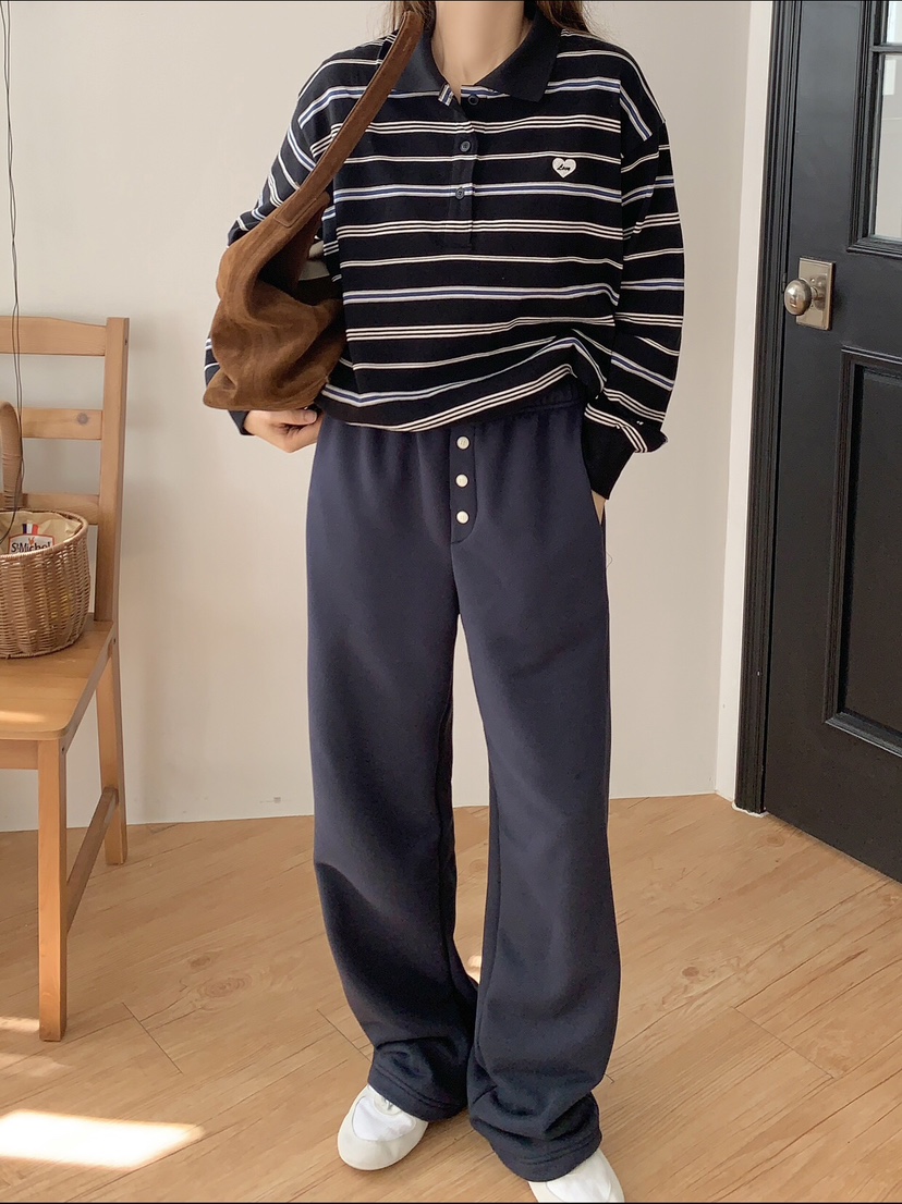 FORMSTUDIO韓國直郵㊣女裝新品推薦25秋冬真品人氣休閑褲紐扣FORMSTUDIO休閑褲