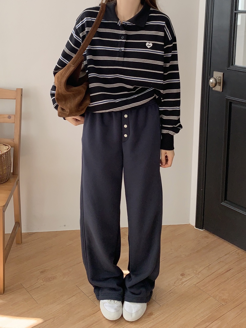 FORMSTUDIO韓國直郵㊣女裝新品推薦25秋冬真品人氣休閑褲紐扣FORMSTUDIO休閑褲圖色2