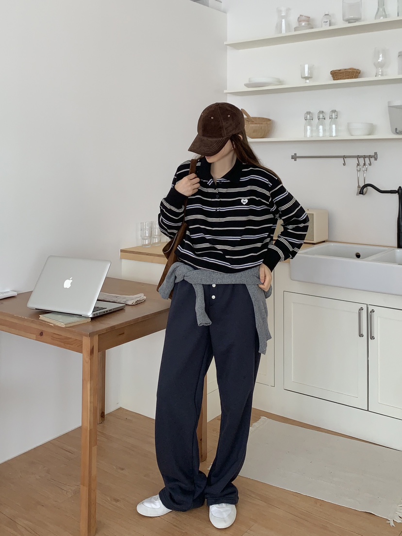 FORMSTUDIO韓國直郵㊣女裝新品推薦25秋冬真品人氣休閑褲紐扣FORMSTUDIO休閑褲圖色4