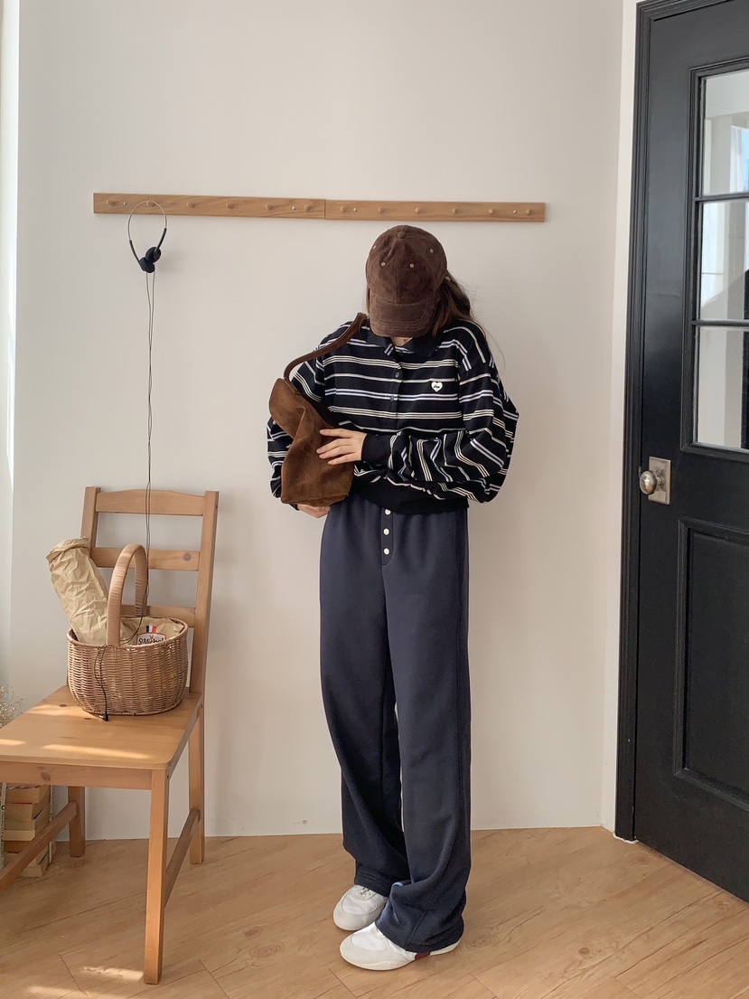 FORMSTUDIO韓國直郵㊣女裝新品推薦25秋冬真品人氣休閑褲紐扣FORMSTUDIO休閑褲圖色10