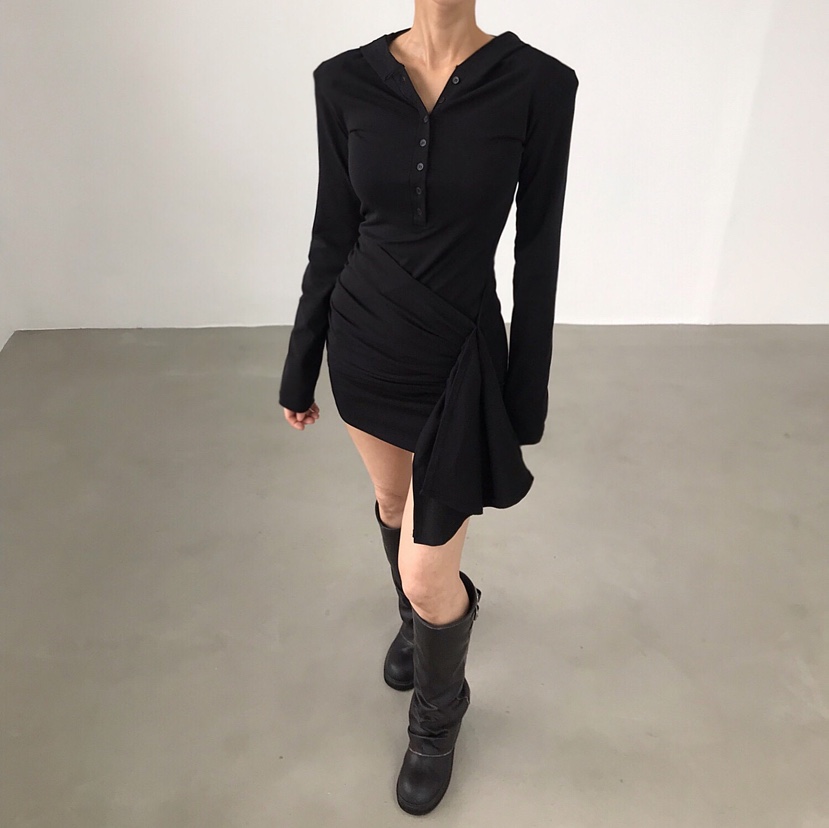 2TWO MOON東大門㊣實拍女士新品熱賣25秋冬推薦人氣連衣裙2TWO MOON連衣裙圖色2