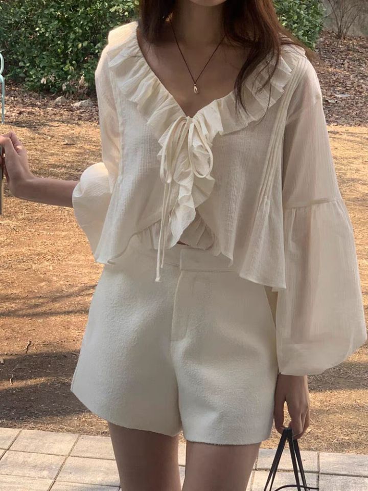 BOBBIE DOLL韓國直郵㊣女裝新款熱賣真品休閑時尚襯衫蕾絲衫BOBBIE DOLL襯衫/蕾絲衫