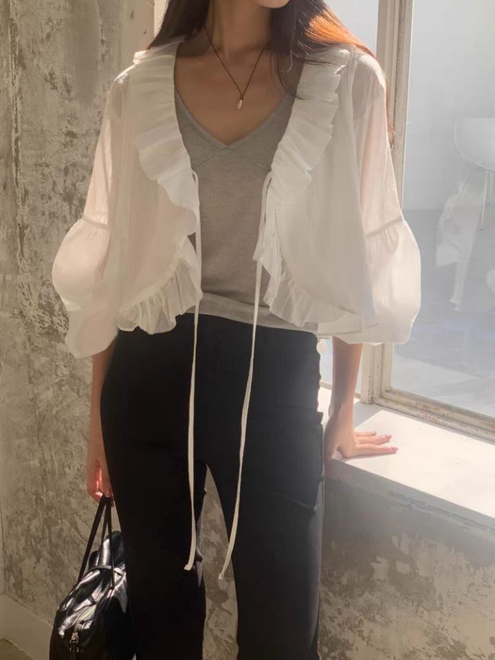 BOBBIE DOLL韓國直郵㊣女裝新款熱賣真品休閑時尚襯衫蕾絲衫BOBBIE DOLL襯衫/蕾絲衫