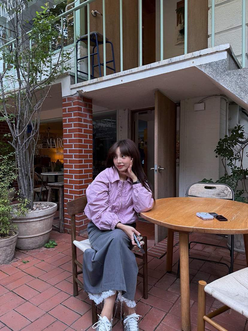 SOLAR東大門㊣代購女裝新款推薦休閑真品職業夾克荷葉邊格紋SOLAR夾克