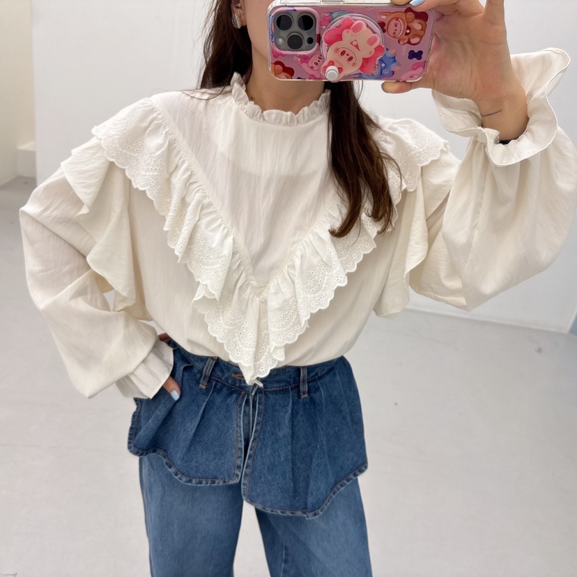 LOVABLE東大門㊣代購女裝新款推薦真品25秋冬熱賣襯衫蕾絲衫LOVABLE襯衫/蕾絲衫