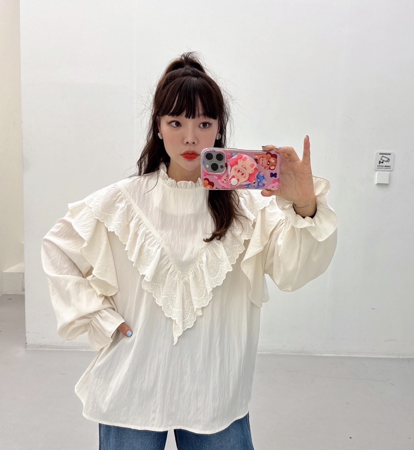 LOVABLE東大門㊣代購女裝新款推薦真品25秋冬熱賣襯衫蕾絲衫LOVABLE襯衫/蕾絲衫