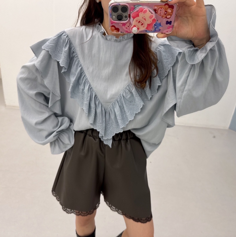 LOVABLE東大門㊣代購女裝新款推薦真品25秋冬熱賣襯衫蕾絲衫LOVABLE襯衫/蕾絲衫