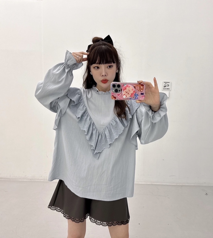 LOVABLE東大門㊣代購女裝新款推薦真品25秋冬熱賣襯衫蕾絲衫LOVABLE襯衫/蕾絲衫