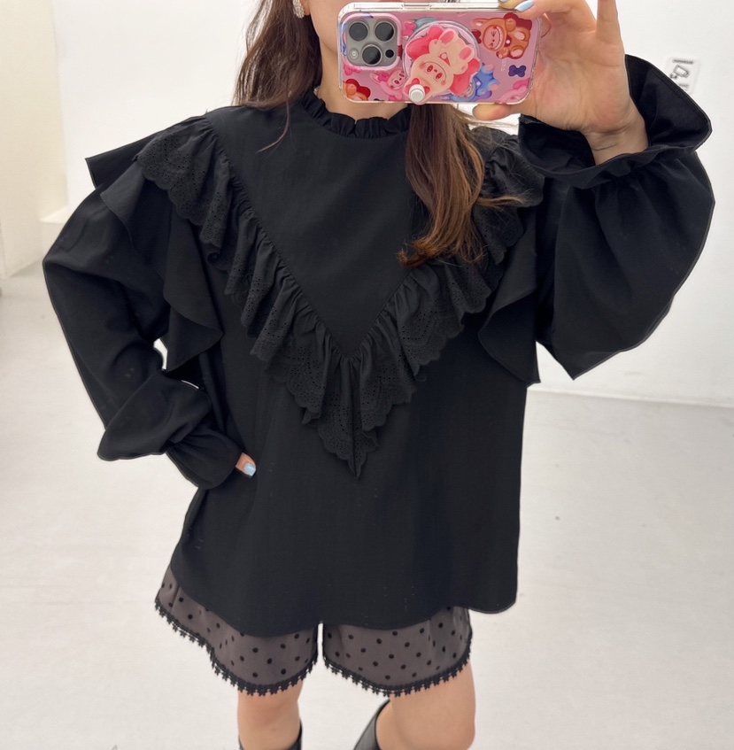 LOVABLE東大門㊣代購女裝新款推薦真品25秋冬熱賣襯衫蕾絲衫LOVABLE襯衫/蕾絲衫