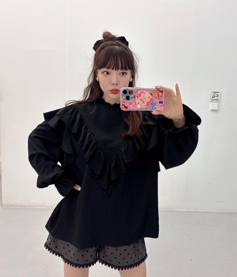 LOVABLE東大門㊣代購女裝新款推薦真品25秋冬熱賣襯衫蕾絲衫LOVABLE襯衫/蕾絲衫
