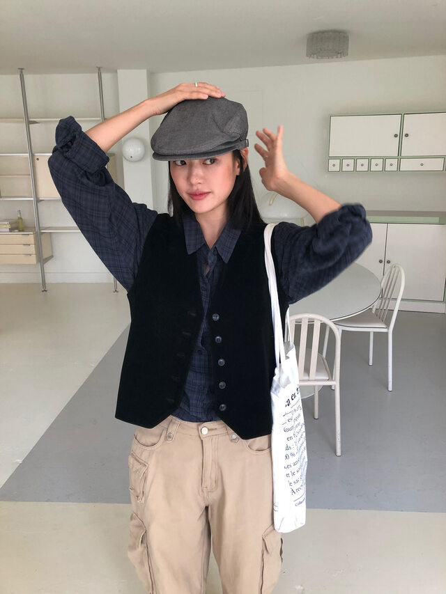 WOOD東大門㊣直郵女士新款職業真品推薦時尚25秋冬馬甲絨面革WOOD馬甲