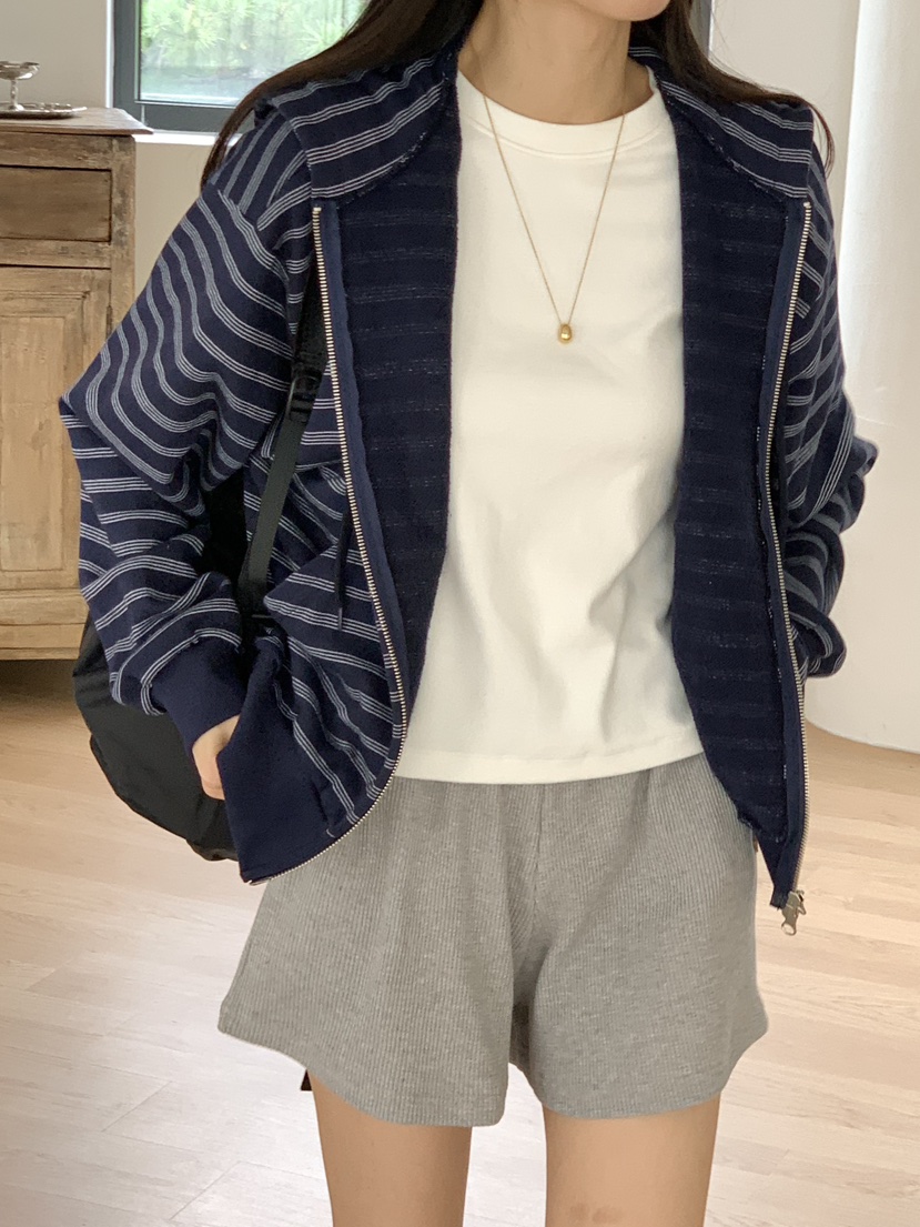 WOOD韓國代購㊣女士新品熱賣職業時尚休閑推薦夾克連帽拉鏈衫WOOD夾克