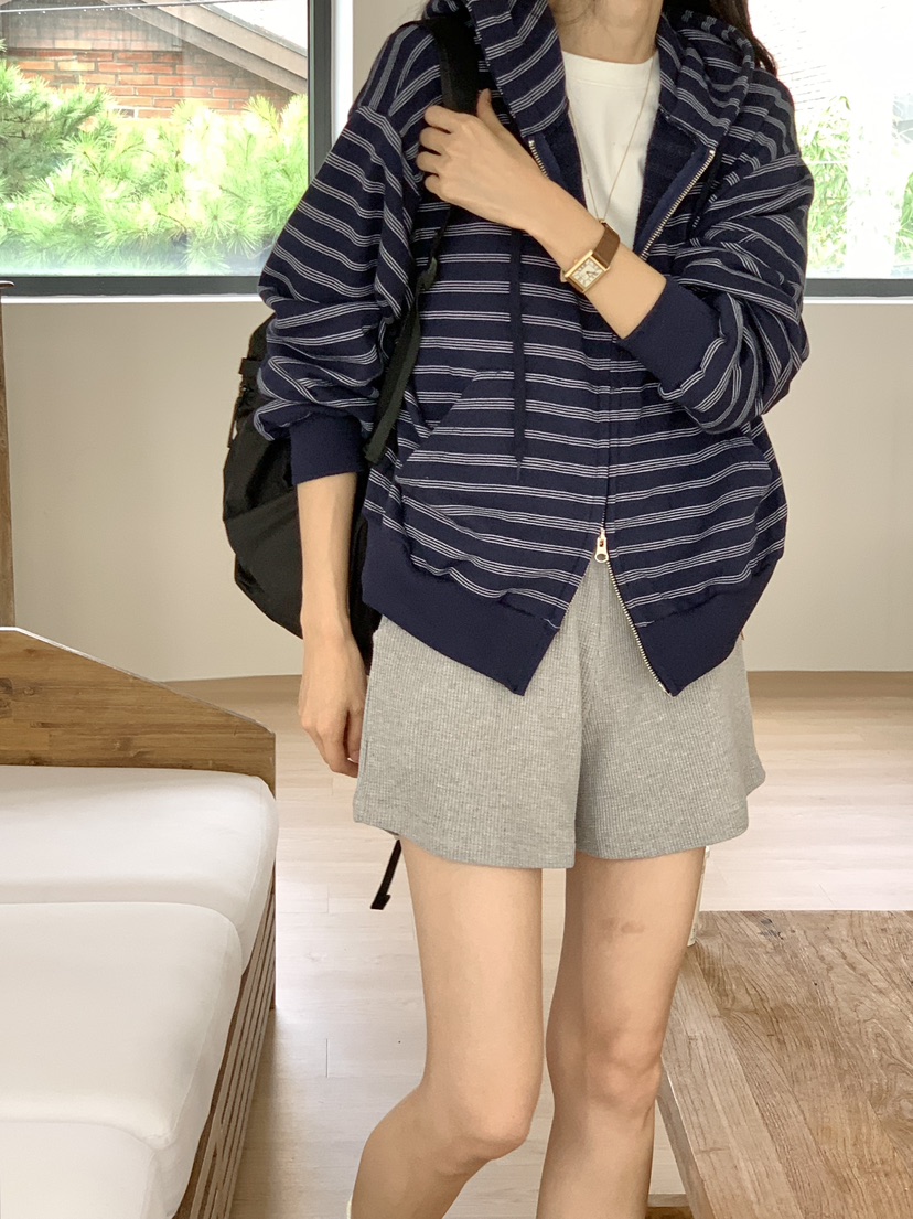 WOOD韓國代購㊣女士新品熱賣職業時尚休閑推薦夾克連帽拉鏈衫WOOD夾克
