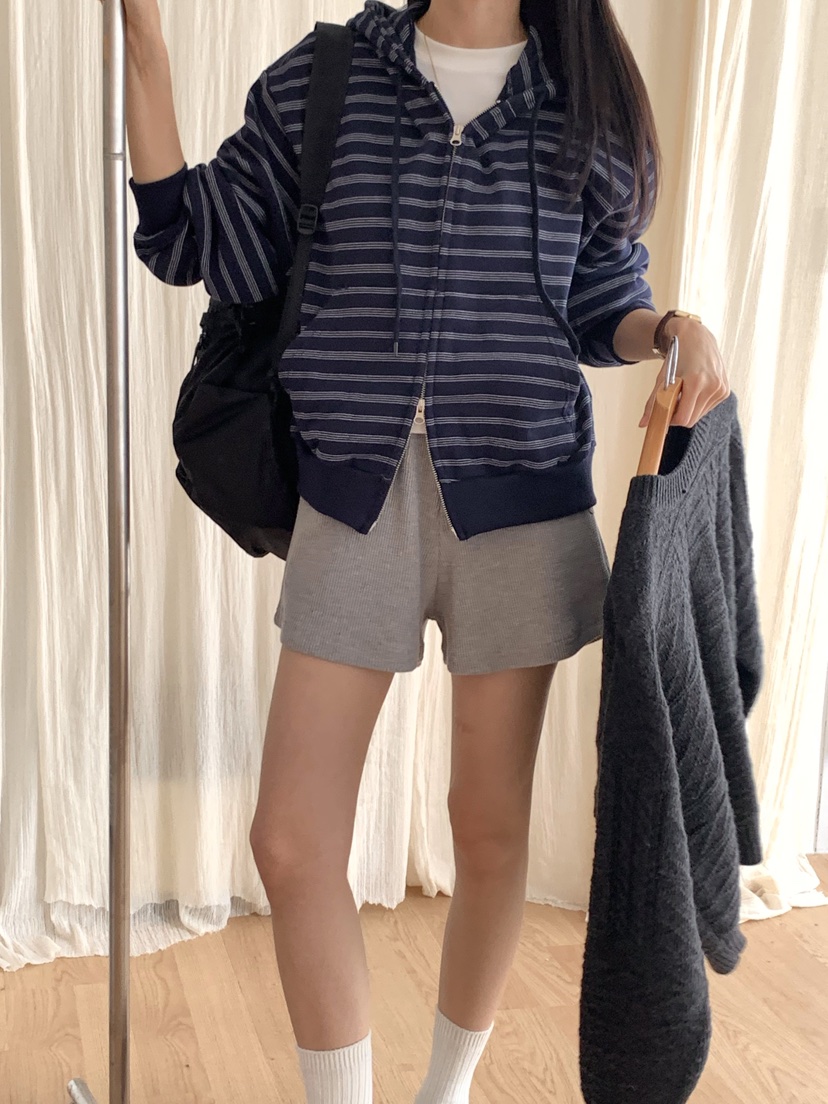 WOOD韓國代購㊣女士新品熱賣職業時尚休閑推薦夾克連帽拉鏈衫WOOD夾克