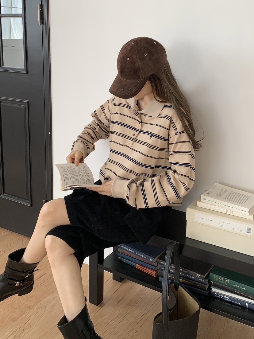 FORMSTUDIO東大門㊣直郵女裝新品時尚25秋冬推薦長袖T恤寬松FORMSTUDIO長袖T恤