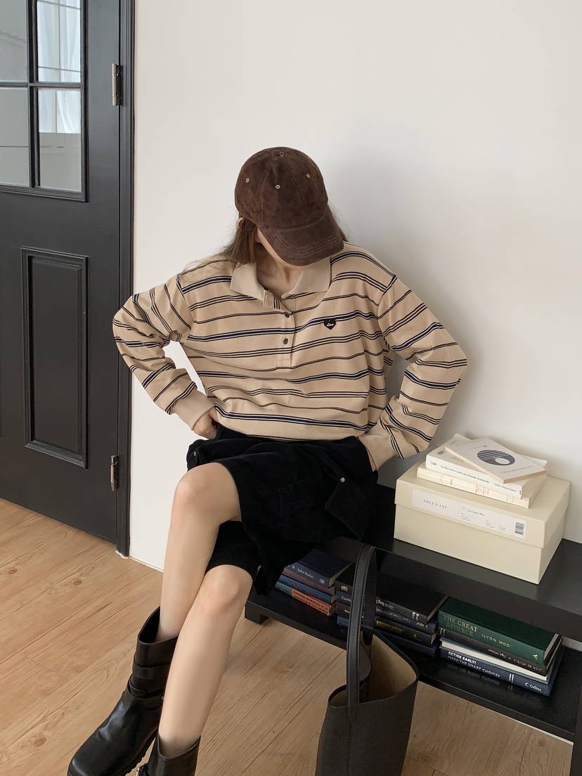 FORMSTUDIO東大門㊣直郵女裝新品時尚25秋冬推薦長袖T恤寬松FORMSTUDIO長袖T恤