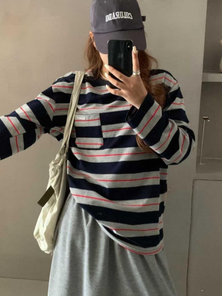 BOBBIE DOLL韓國直郵㊣女士新品時尚熱賣真品職業推薦長袖T恤BOBBIE DOLL長袖T恤