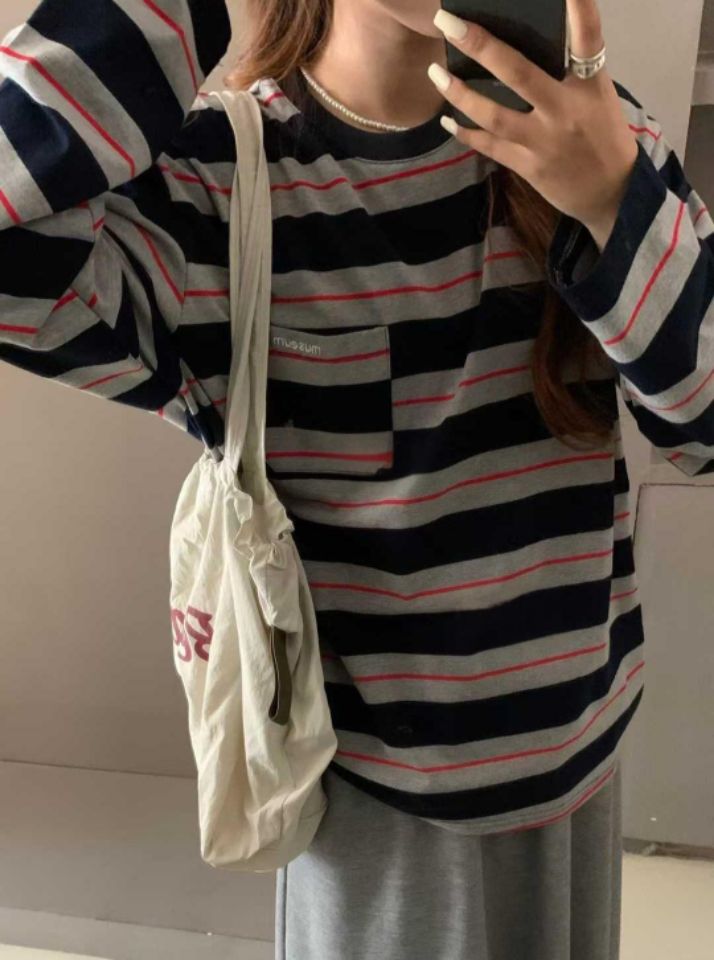 BOBBIE DOLL韓國直郵㊣女士新品時尚熱賣真品職業推薦長袖T恤BOBBIE DOLL長袖T恤