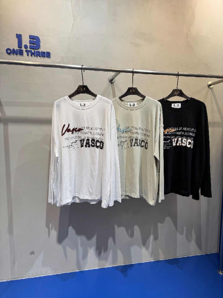1.3韓國代購㊣女裝新品25秋冬休閑真品熱賣時尚推薦長袖T恤1.3長袖T恤