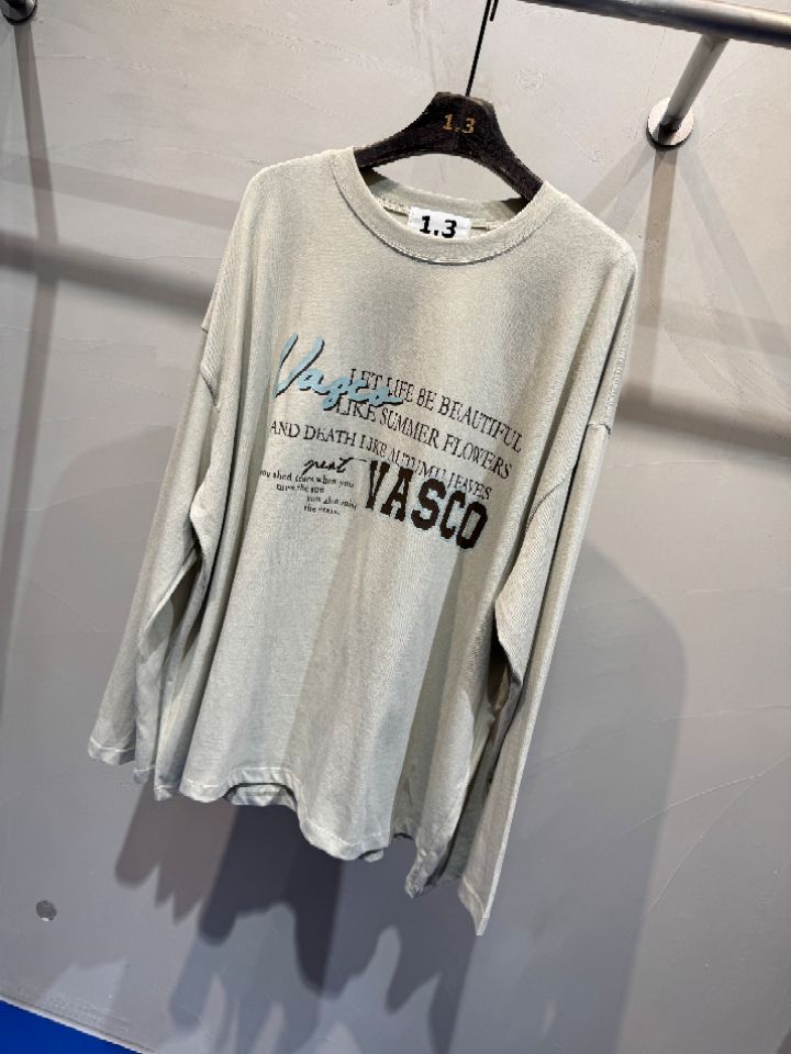 1.3韓國代購㊣女裝新品25秋冬休閑真品熱賣時尚推薦長袖T恤1.3長袖T恤
