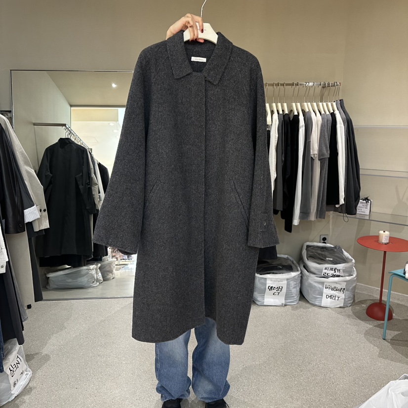 LIMED SPRUCE東大門㊣代購女裝新品熱賣人氣25秋冬中長款大衣LIMED SPRUCE中長款大衣圖色1