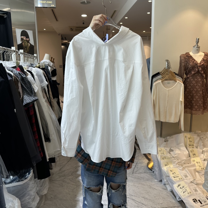 CHEAP-CHIC東大門㊣實拍女士新品真品時尚職業襯衫蕾絲衫格紋CHEAP-CHIC/CHARLES THE SECOND襯衫/蕾絲衫
