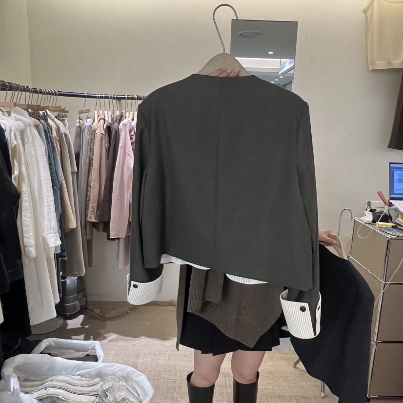 W AND J韓國直郵㊣女士新品人氣職業25秋冬推薦休閑熱賣夾克W AND J夾克
