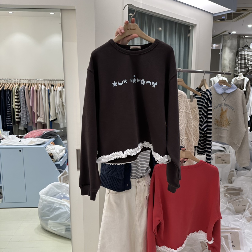 OURMOMENT韓國代購㊣女士新品推薦人氣職業25秋冬熱賣休閑衛衣OURMOMENT衛衣圖色3