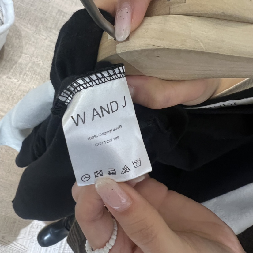 W AND J韓國直郵㊣女裝新品人氣熱賣休閑職業真品T恤開衩W AND JT恤
