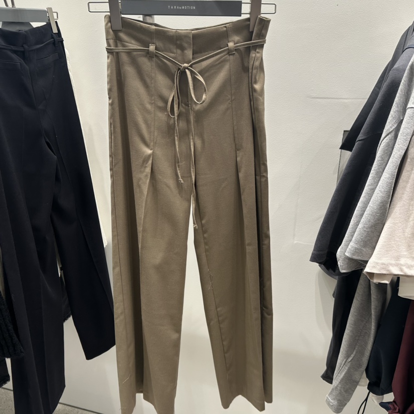 TARABY MOTION東大門㊣代購女士新品職業25秋冬休閑褲含腰繩TARABY MOTION休閑褲圖色1