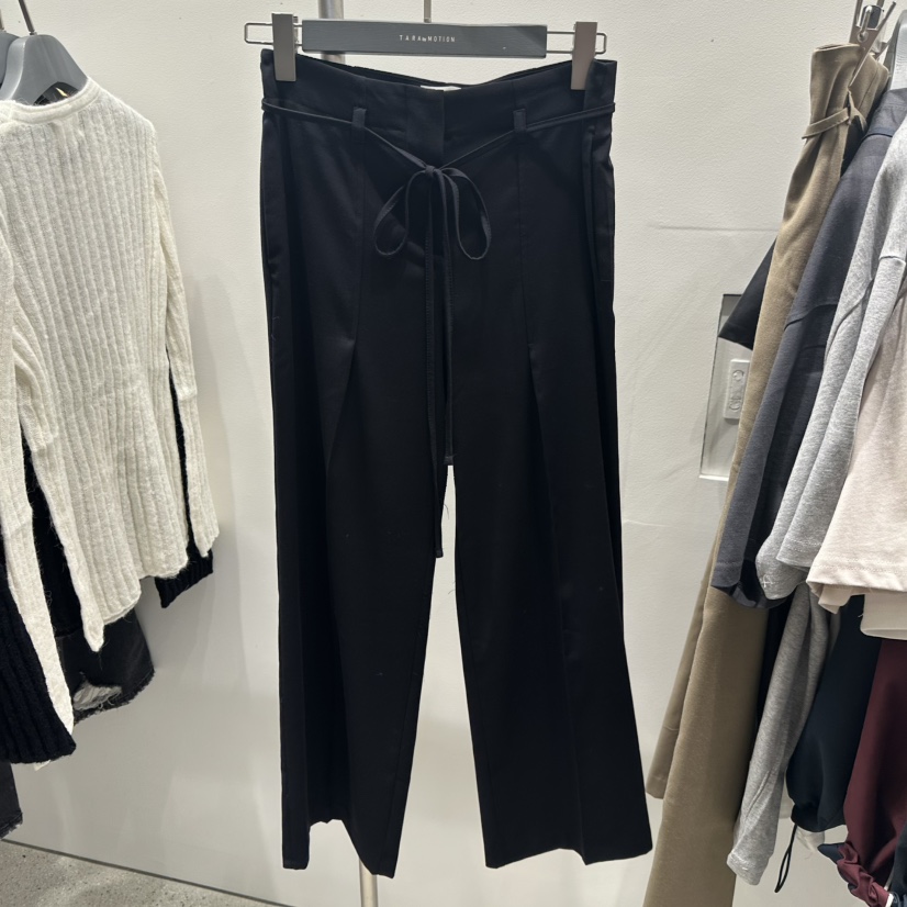 TARABY MOTION東大門㊣代購女士新品職業25秋冬休閑褲含腰繩TARABY MOTION休閑褲圖色2