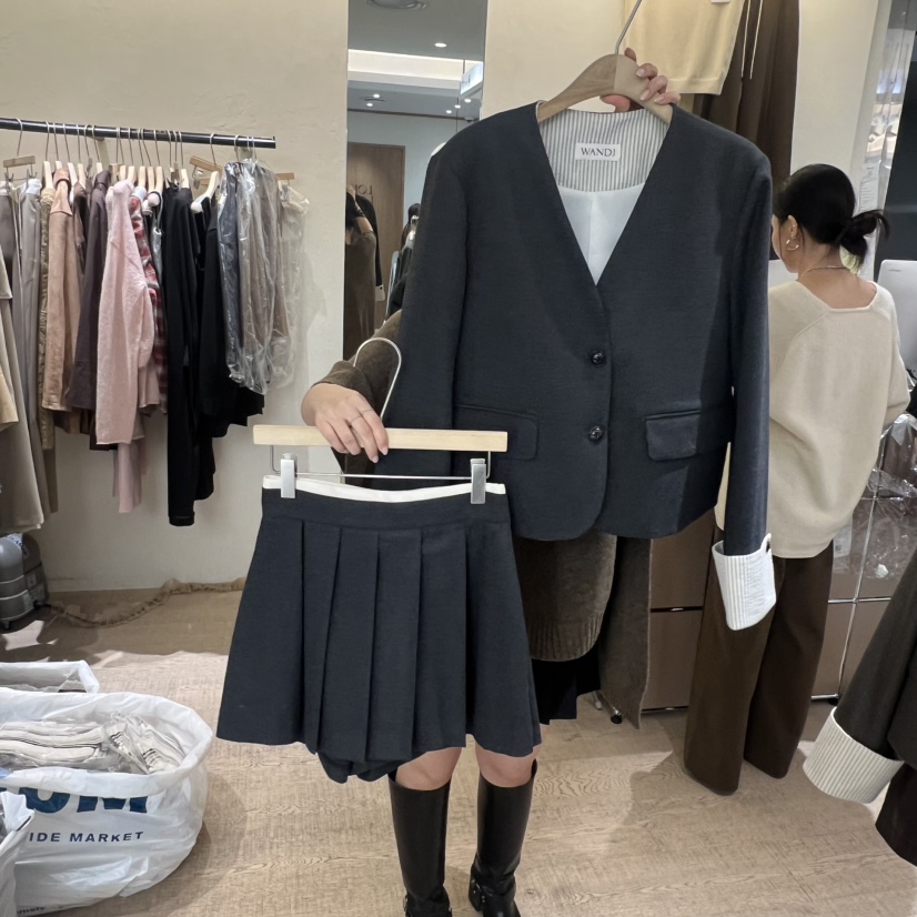 W AND J東大門㊣直郵女裝新品25秋冬職業時尚休閑套裝套裝W AND J套裝圖色1