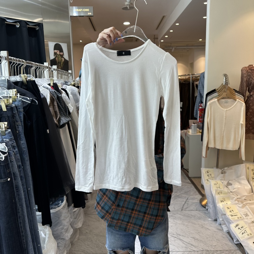 CHEAP-CHIC東大門㊣代購女士新款真品休閑推薦職業長袖T恤CHEAP-CHIC/CHARLES THE SECOND長袖T恤圖色1