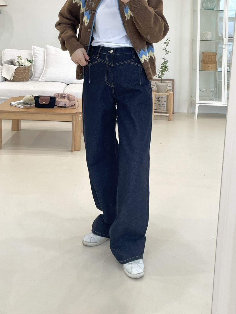 CHAHEE東大門㊣直郵女裝新品職業25秋冬休閑推薦熱賣牛仔褲CHAHEE牛仔褲