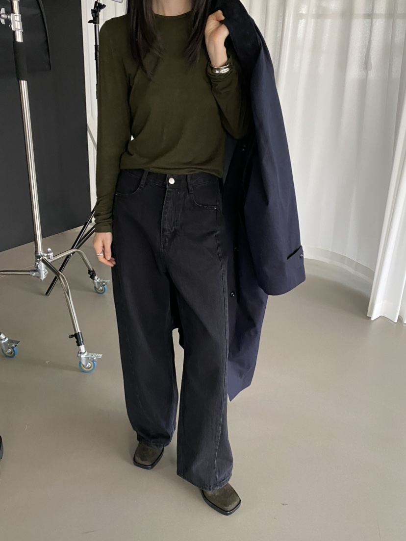 MOVENNE東大門㊣實拍女裝新品25秋冬真品時尚熱賣人氣牛仔褲MOVENNE牛仔褲