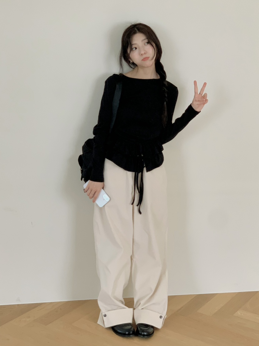 BEFORE SUNRISE東大門㊣直郵女裝新款職業真品25秋冬休閑褲BEFORE SUNRISE休閑褲