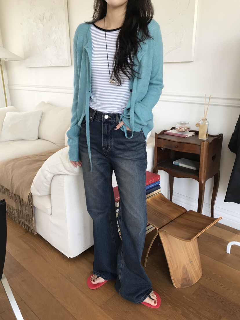 ESCHER韓國代購㊣女士新款休閑人氣職業熱賣推薦時尚牛仔褲ESCHER牛仔褲