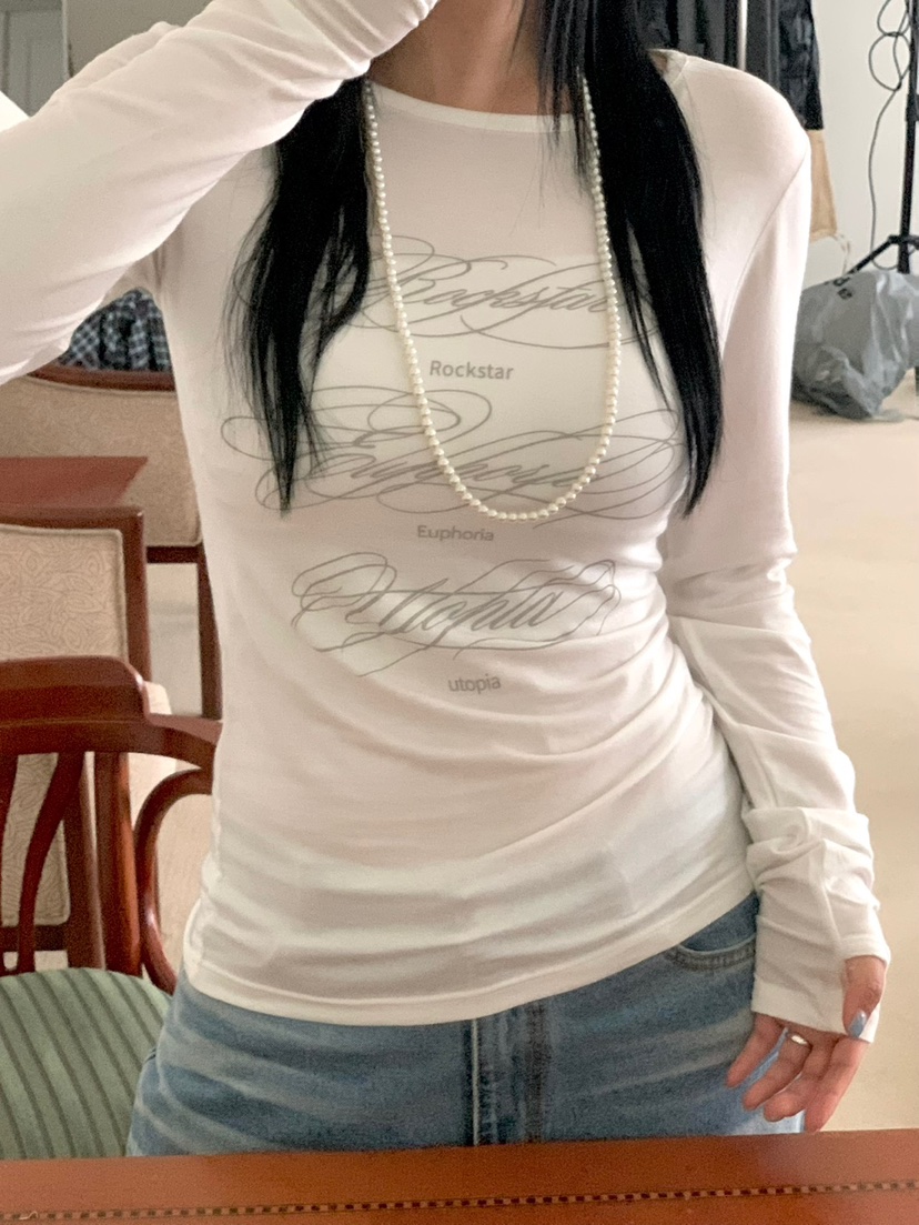 SEOLO東大門㊣代購女裝新品時尚職業休閑推薦熱賣人氣長袖T恤Seolo seoul長袖T恤