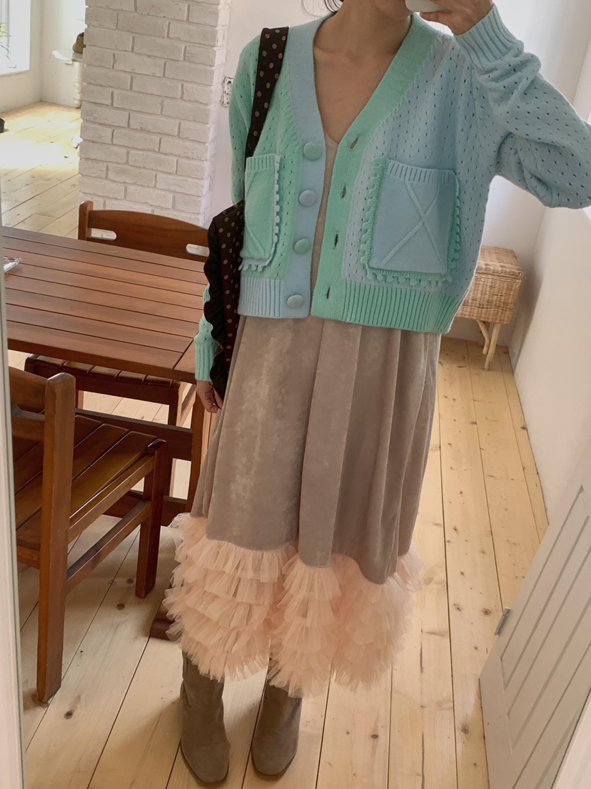MAISONDEGLORY韓國直郵㊣女裝新款25秋冬時尚真品針織衫開衫MAISON DE GLORY針織衫