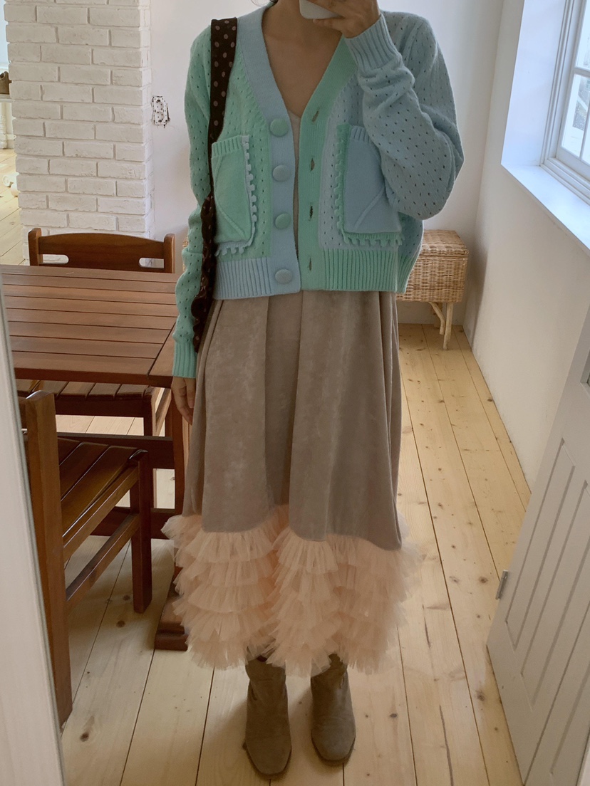 MAISONDEGLORY韓國直郵㊣女裝新款25秋冬時尚真品針織衫開衫MAISON DE GLORY針織衫